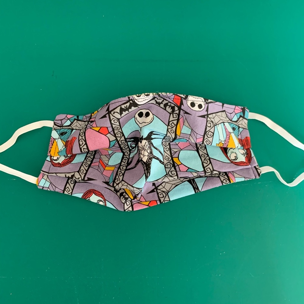 NBC Jack Sally Grey Cloth Face Mask Adult Kids